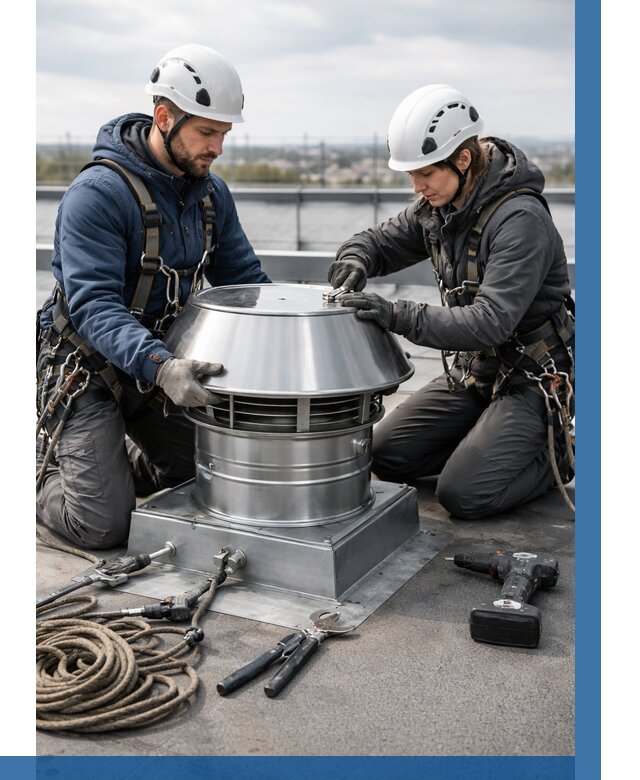 Установка дефлекторов на кровле в Торжке от 4601 р. | ВЫСОТНИК-Трж