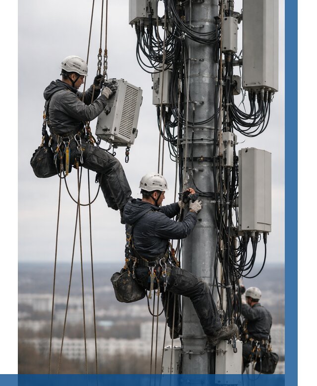 Монтаж оборудования связи на мачте в Торжке от 7668 р. | ВЫСОТНИК-Трж
