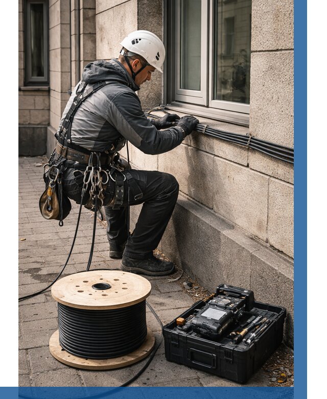 Прокладка оптоволоконного кабеля в Торжке от 818 р. | ВЫСОТНИК-Трж