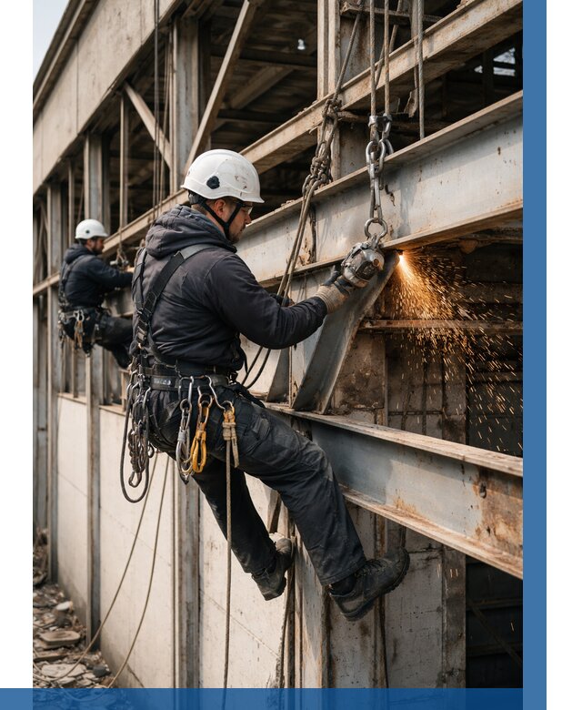 Демонтаж металлоконструкций на высоте в Торжке от 6646р. |ВЫСОТНИК-Трж