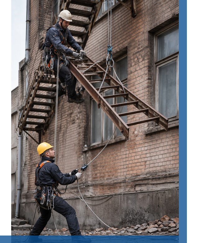 Демонтаж пожарной лестницы в Торжке от 12269 р. | ВЫСОТНИК-Трж