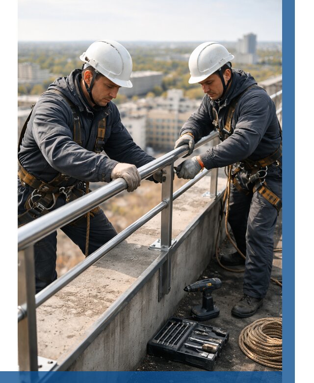 Монтаж перил на высоте в Торжке от 2556 р. | ВЫСОТНИК-Трж