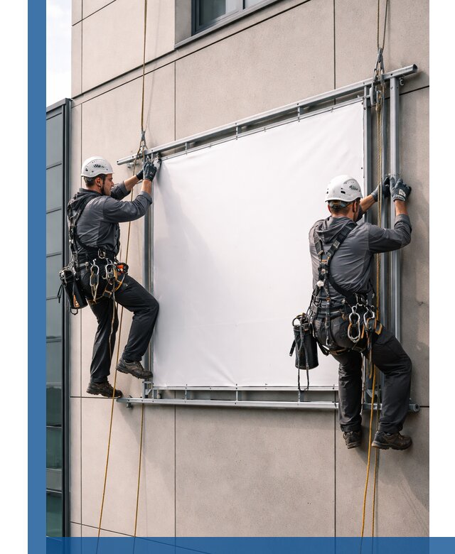 Монтаж наружной рекламной вывески в Торжке под ключ