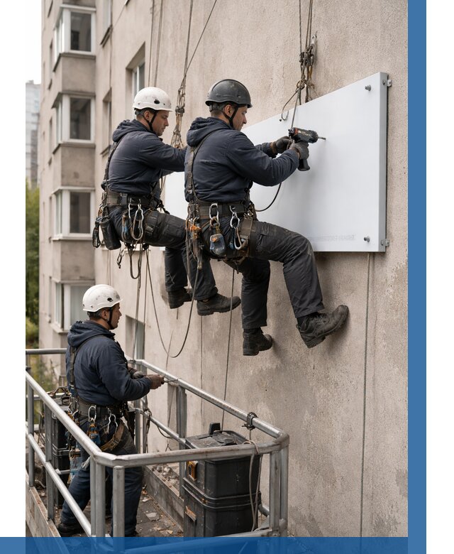 Монтаж табличек и указателей в Торжке от 3578 р. | ВЫСОТНИК-Трж