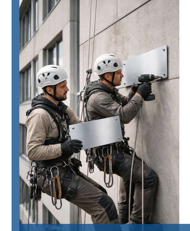 Монтаж табличек и указателей в Торжке для зданий и сооружений