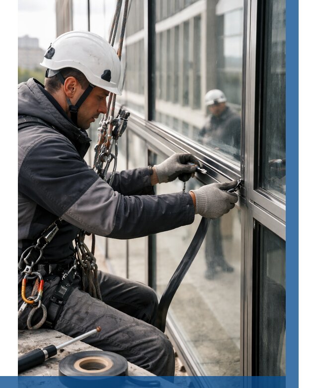 Ремонт витражных конструкций в Торжке от 3578 р. | ВЫСОТНИК-Трж