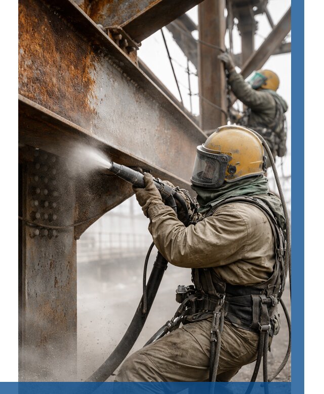 Пескоструйная очистка металлоконструкций в Торжке по 613 р.  ВЫСОТНИК-Трж