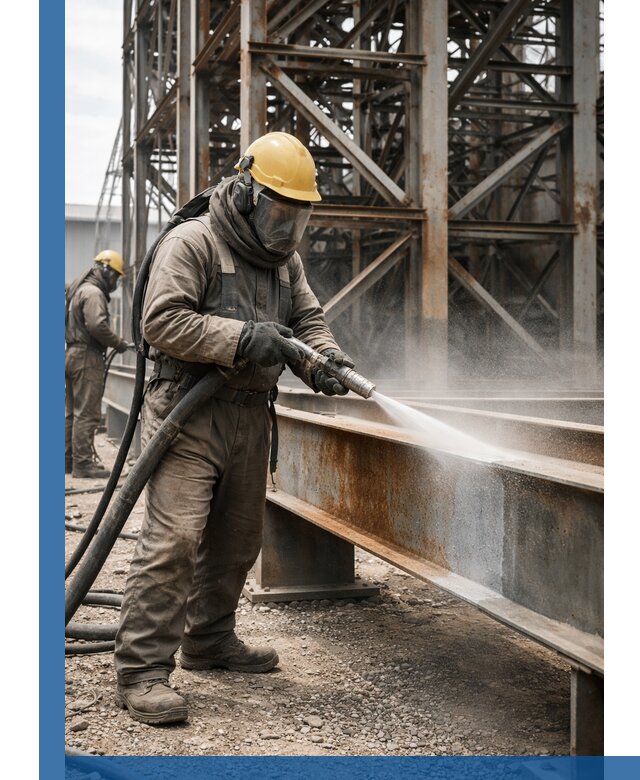 Пескоструйная очистка металлоконструкций в Торжке промышленная