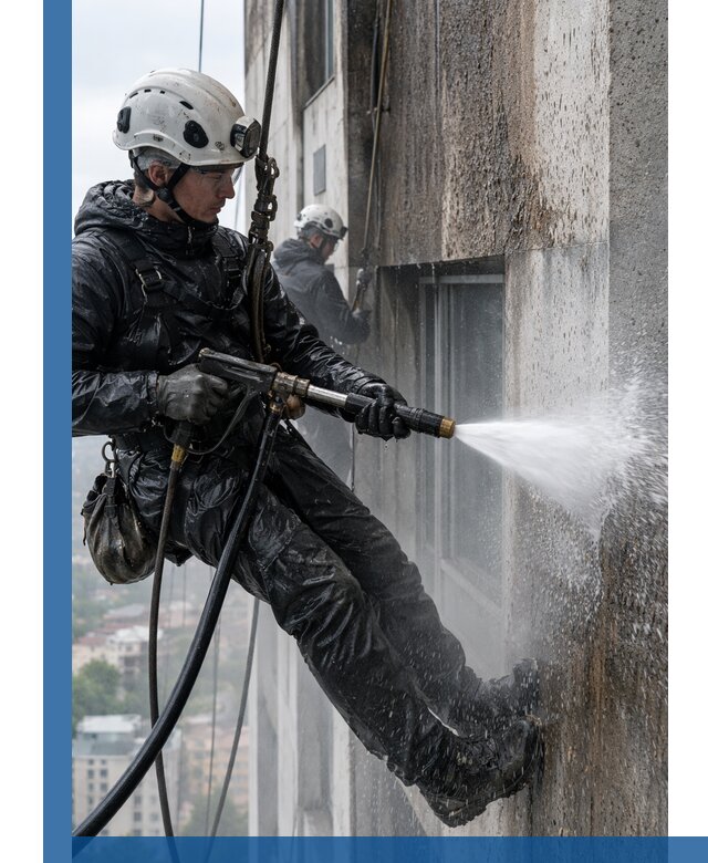 Гидроструйная очистка фасадов и конструкций в Торжке