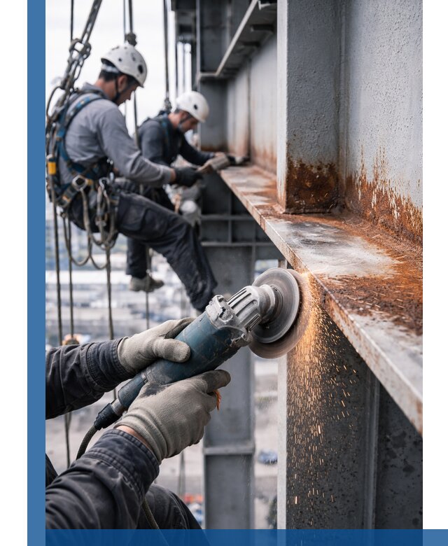 Зачистка металла от ржавчины и подготовка поверхностей в Торжке