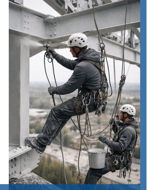 Покраска металлоконструкций на высоте в Торжке 358 р |ВЫСОТНИК-Трж