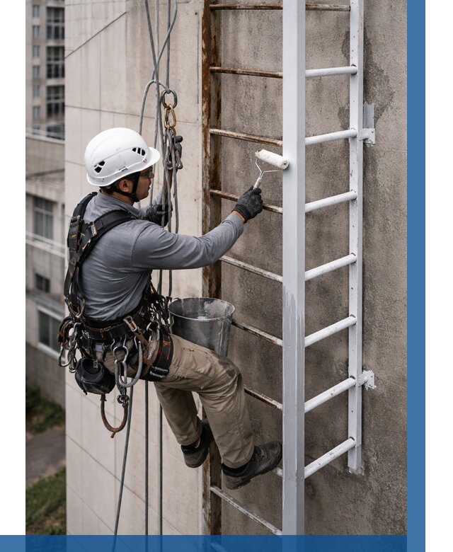 Покраска пожарных лестниц в Торжке от 4601 р. | ВЫСОТНИК-Трж