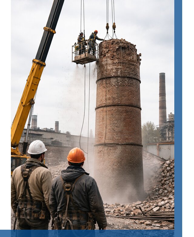 Демонтаж дымовой трубы в Торжке от 92016 р. | ВЫСОТНИК-Трж, смета