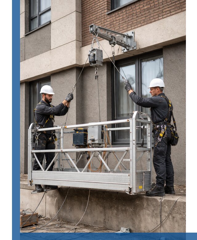 Монтаж и подъем фасадной люльки в Торжке с гарантией безопасности