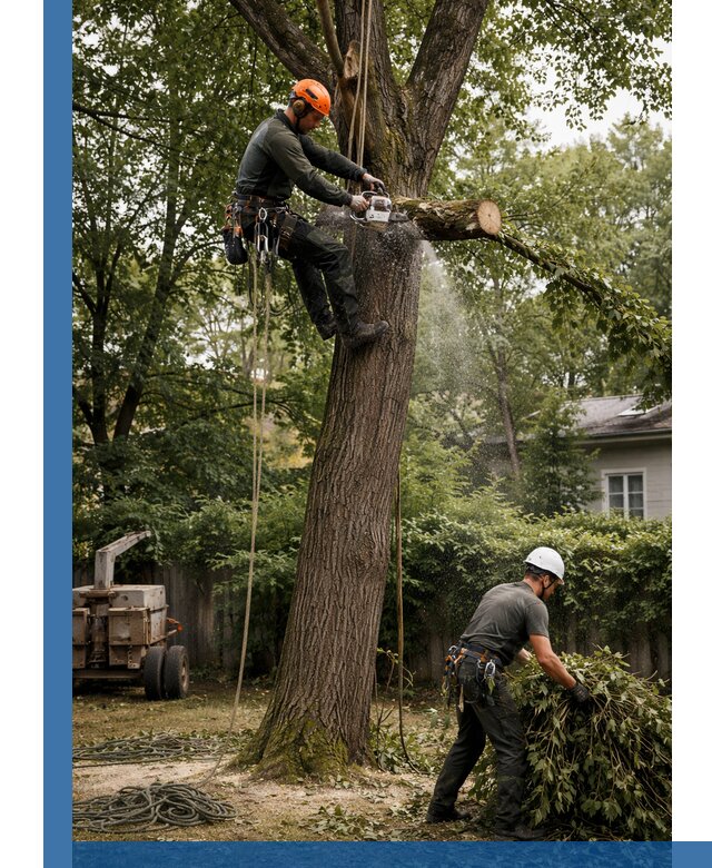 Кронирование деревьев в Торжке, безопасная высотная обрезка